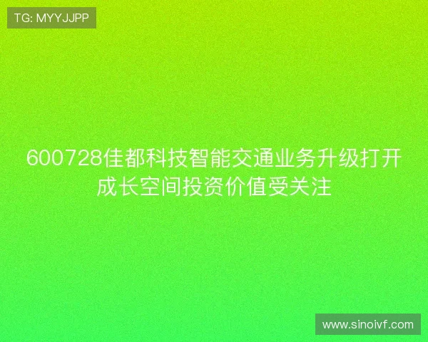 600728佳都科技智能交通业务升级打开成长空间投资价值受关注